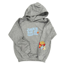 Load image into Gallery viewer, RUNNING ON BLUEY AND CHICKEN NUGS Pullover Hoodie