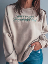 Load image into Gallery viewer, Comfy And Cozy Embroidered Crewneck Sweatshirt
