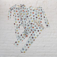 Load image into Gallery viewer, Bamboo Two Piece Pajama Set Blue Donut