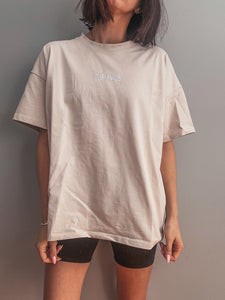 OURHHAUS Embroidered Neutral Tee