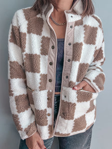 Checkered Sherpa Jacket