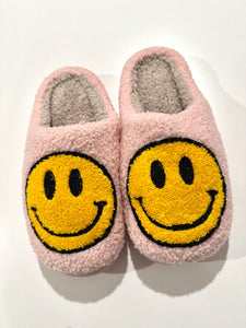 Pink Smiley Slippers