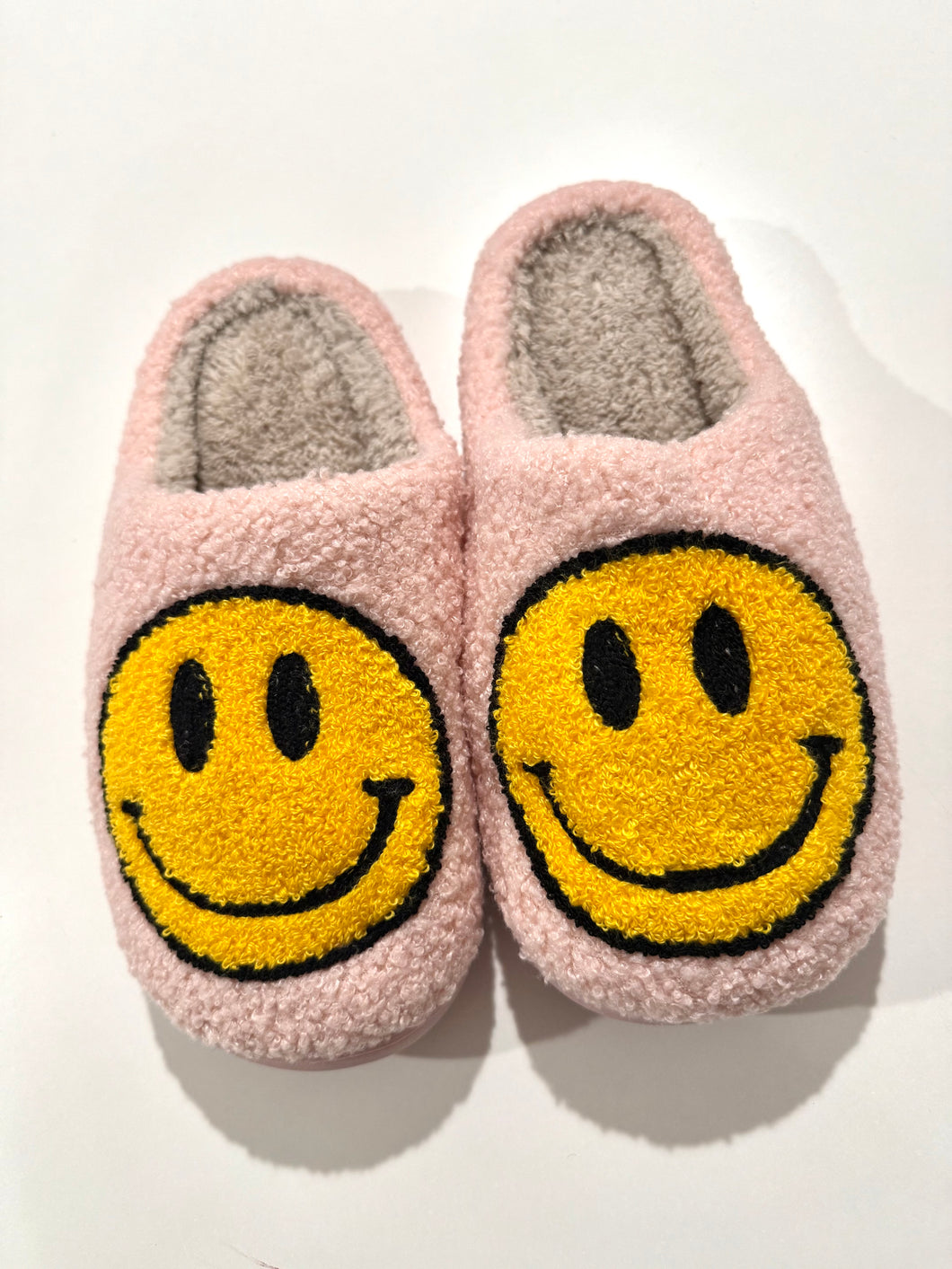 Pink Smiley Slippers