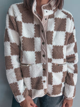 Load image into Gallery viewer, Checkered Sherpa Jacket
