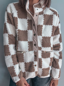 Checkered Sherpa Jacket