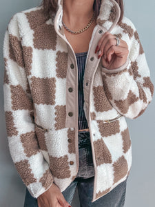 Checkered Sherpa Jacket