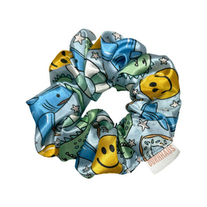 Blue Summer Scrunchie