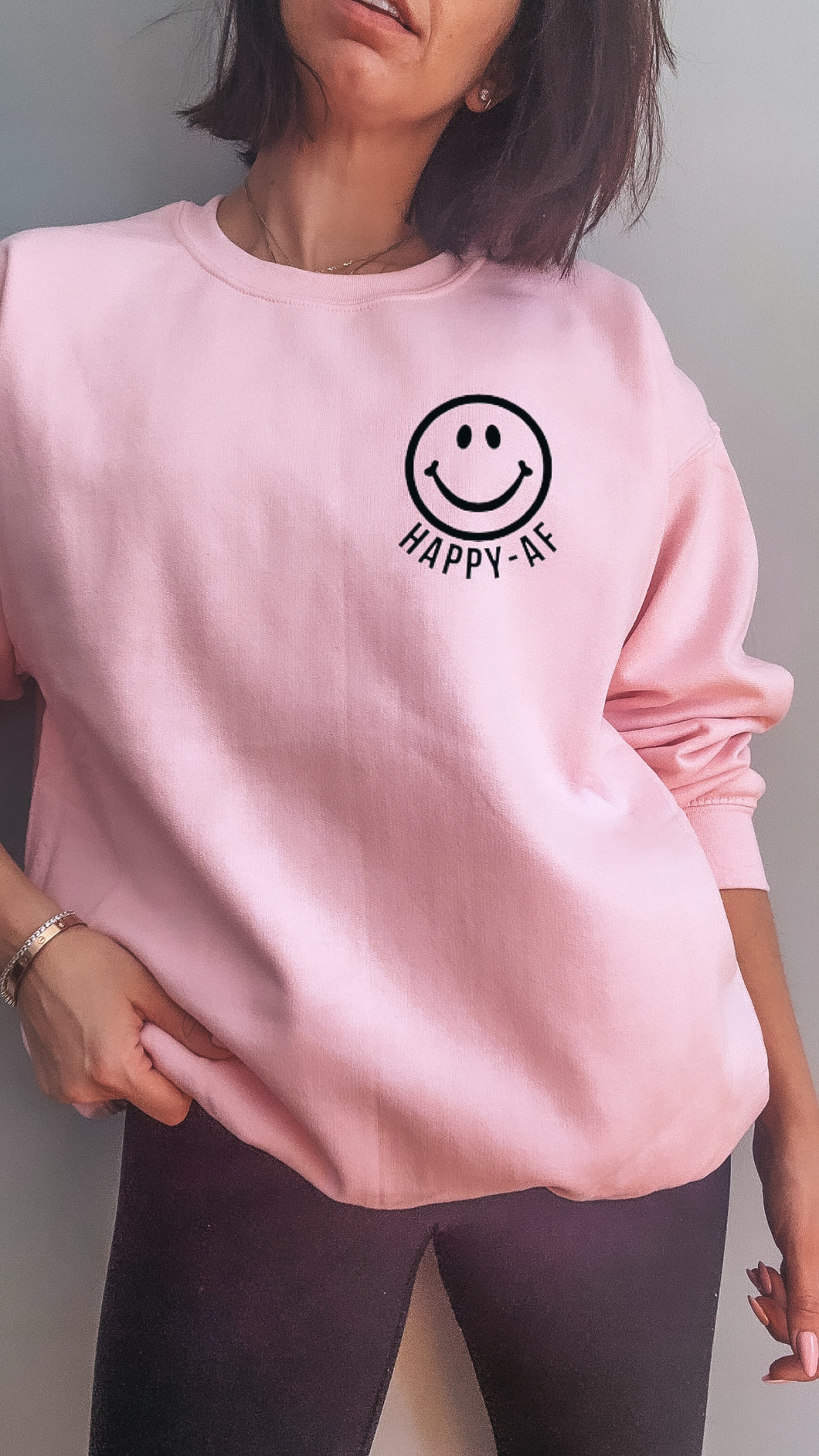 HAPPY AF Crewneck Sweatshirt