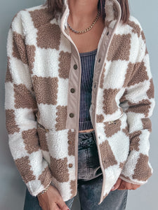 Checkered Sherpa Jacket