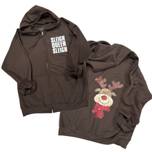 Load image into Gallery viewer, SLEIGH QUEEN Zip Up Hoodie
