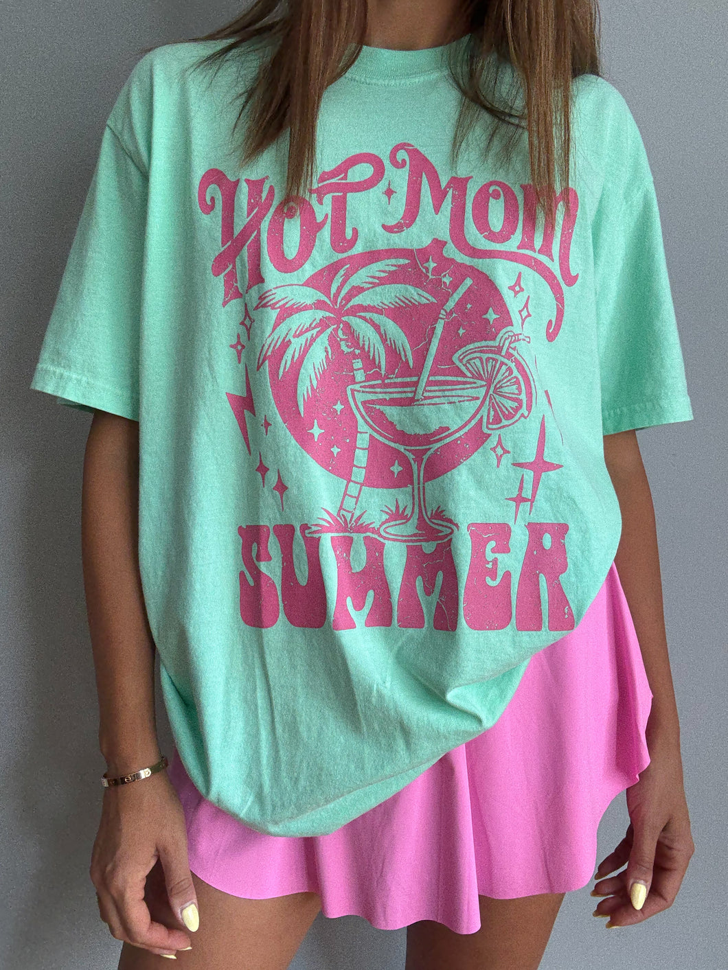 Hot Mom Summer Tee (Mint)