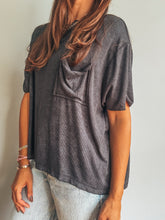 Load image into Gallery viewer, Sienna Ribbed Tee - Charcoal
