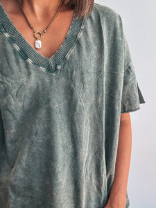 Sage V-Neck Tee