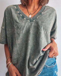 Sage V-Neck Tee