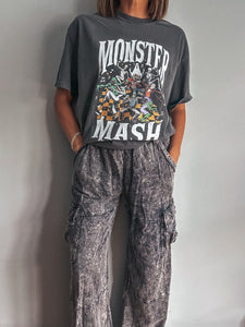 Mineral Wash Wide Leg Pant