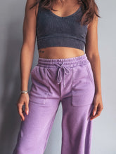 Load image into Gallery viewer, Dusty Purple French Terry Pants
