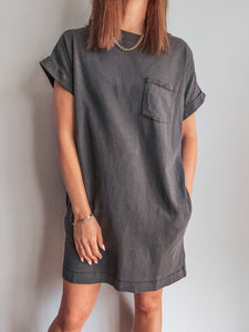 Simple T-shirt Dress - Charcoal