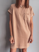 Load image into Gallery viewer, Simple T-shirt Dress - Dark Taupe
