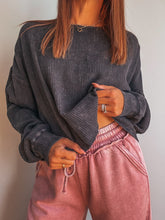 Load image into Gallery viewer, Midnight Waffle Long Sleeve
