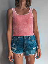 Load image into Gallery viewer, Pink Washed Ribbed Tank
