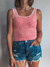 Load image into Gallery viewer, Pink Washed Ribbed Tank
