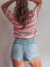 Load image into Gallery viewer, Everly Striped Tee - Pink/ Green
