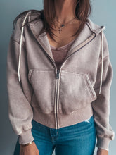Load image into Gallery viewer, Latte Zip Up Hoodie
