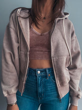 Load image into Gallery viewer, Latte Zip Up Hoodie
