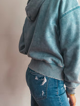 Load image into Gallery viewer, Sea Blue Zip Up Hoodie

