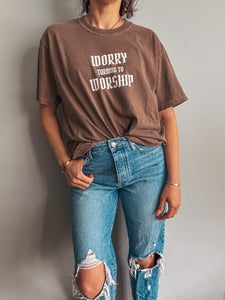 Worry Turning To Worship Adult Tee