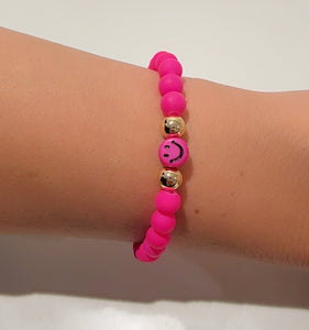 Neon Smiley Bracelets