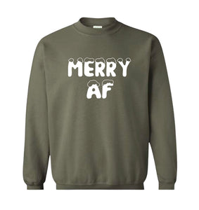 MERRY AF Crewneck Sweatshirt