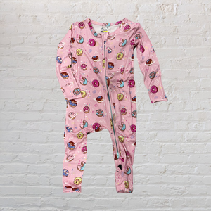 Bamboo Convertible Footie Pink Donut