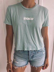 STRONG-AF Flowy Cropped Tee