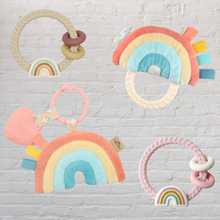 Load image into Gallery viewer, Ritzy Rattle Pal™ Plush Rattle with Teether: Rainbow
