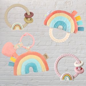 Ritzy Rattle Pal™ Plush Rattle with Teether: Rainbow