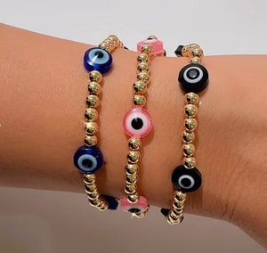 EVIL EYE 14k Gold Plated Bracelet