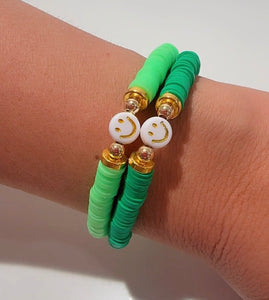 Stay Green Smiley Bracelets